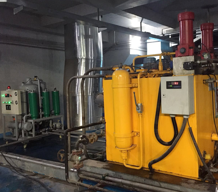 瀘州垃圾發(fā)電廠濾油機現場